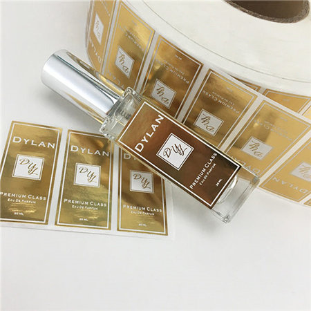 Customized Printing Self Adhesive Candle Jar Logo Gold Foil Hot Stamping Paper Sticker Label