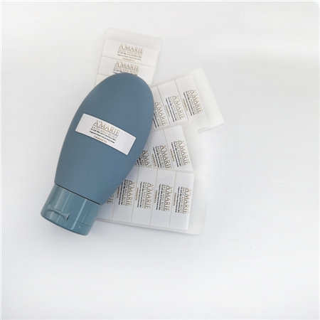 Printed custom clear bottle self adhesive roll vinyl sticker glossy waterproof packaging labels