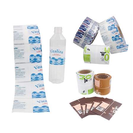 Custom logo printing roll PVC shrink plastic label sticker waterproof adhesive beverage juice water bottle label