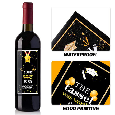 Private wine label printing liquor bottle labels self adhesive waterproof beer sticker label for wine bottle