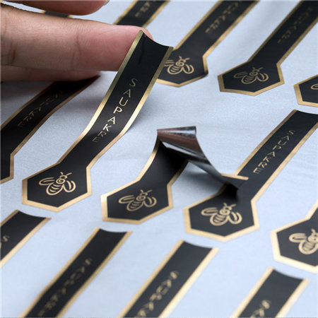 Custom Waterproof Transparent Vinyl Gold Foil Stickers Logo Printing Adhesive Cosmetic Packaging Perfume Bottle Label