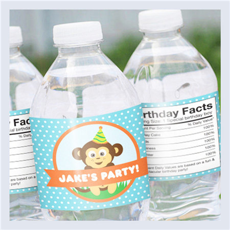 Bottle Sticker Custom Label Digital Printing Waterproof Adhesive Juice Bottle Packaging Sticker Transparent Drink Beverage Label