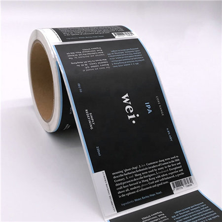 Bottle Label Label Printing Custom Gold Stamping Adhesive Waterproof Synthetic Paper Bottle Label Roll Logo Label Sticker Printing