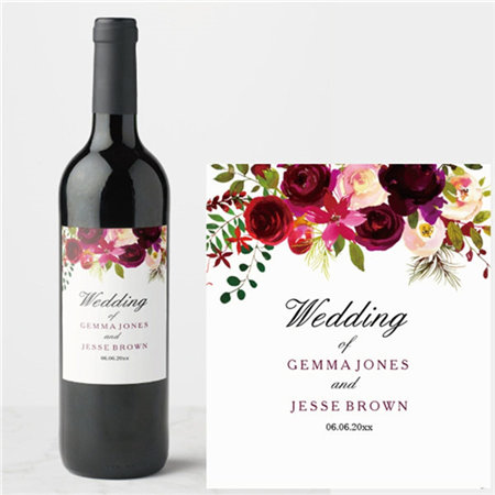 Custom adhesive printed paper wine label for wine bottle of Tiracany