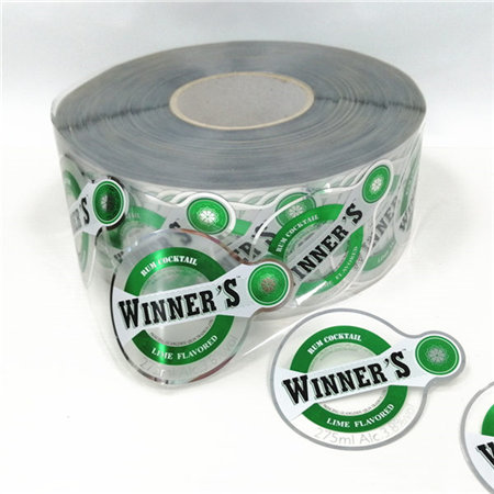 Customized PET Heat Sensitive Clear Printed Shrink Bands Labels for Glass Plastic Bottles and Jars Top sealing