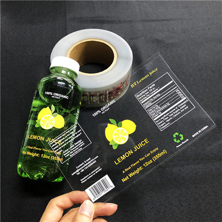 Custom Label Factory Printing Waterproof Adhesive Juice Bottle Packaging Sticker Labels Transparent Drink Beverae Label