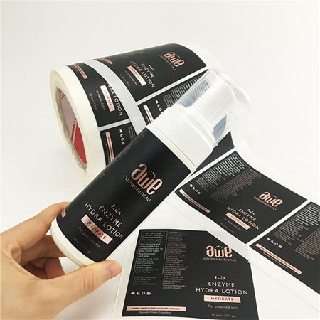 Custom 30ml Bottle Gold Foil Vinyl Stickers Printing Self Adhesive Perfume Private Labels