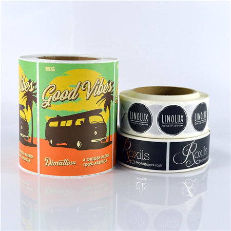 Vinyl Paper Custom Sticker Printing Adhesive Cosmetic/Food Product Box Packaging Labels