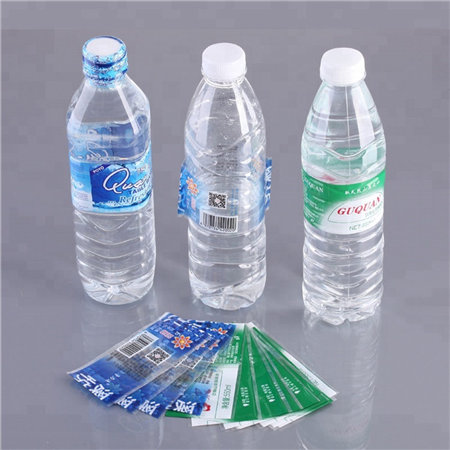 Waterproof transparent private custom water bottle labels