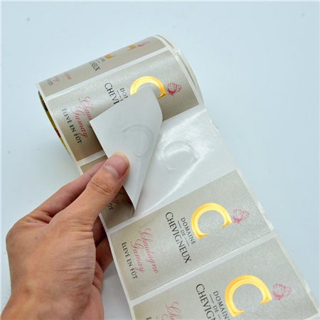 Wholesale Custom available Silver hot stamping Printing Art Paper Perfume bottle Adhesive Label