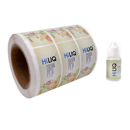 Self Adhesive Custom Clear Stickers Transparent Labels Roll Private Waterproof Water Bottle Label